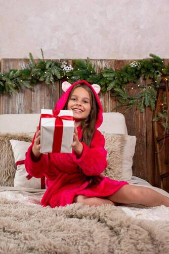 730 Serena Forex Kinder Bademantel - Himbeere