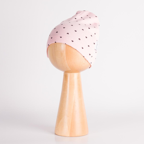 Babymütze Nicol Tosia 225054 100% Baumwolle Rosa mit Herzchen