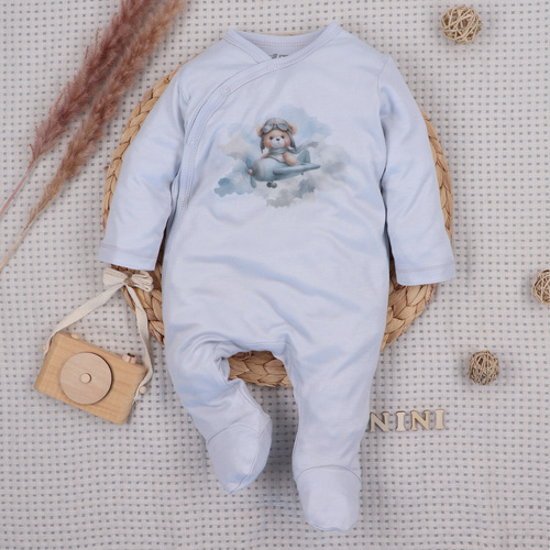 NINI BABY BEAR PILOT Baby-Strampler 100% Bambus, polnisch ABN-5749