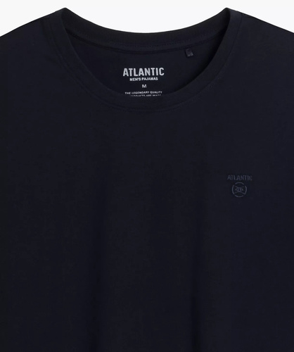 Atlantic NMP-404 Herren-Pyjama 100% Baumwolle Lange Hose kariert Navy