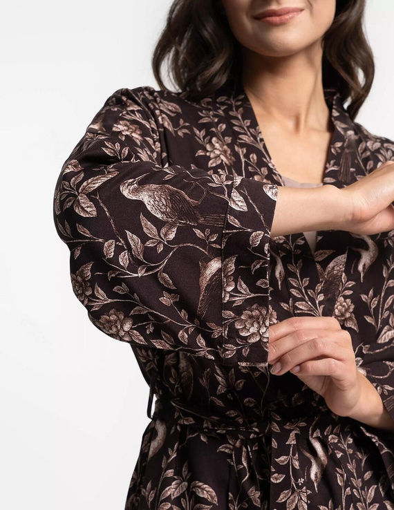 Moraj PDSZ3400 Damen Morgenmantel cappuccino – 100% Viskose