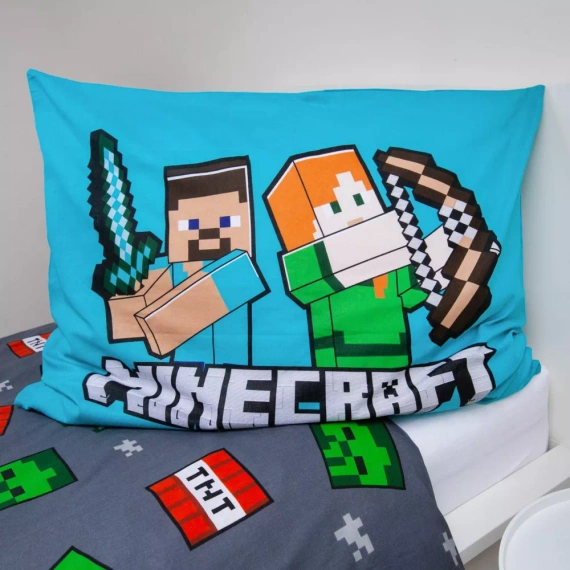 Minecraft „We Got This“ Baumwollbettwäsche von Jerry Fabrics – 140 x 200 cm, 100 % Baumwolle, doppelseitig
