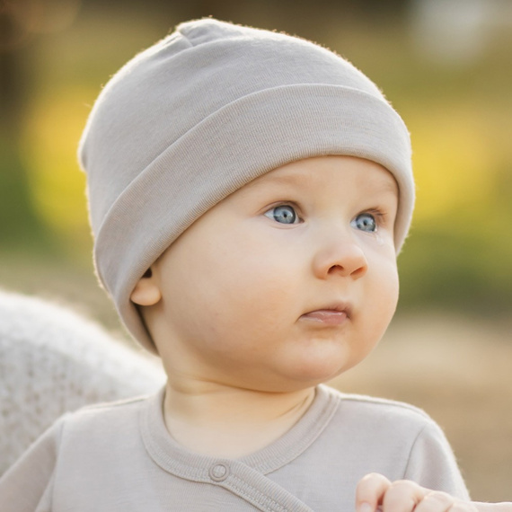 Merinomütze aus Eevi-Merinowolle – beige