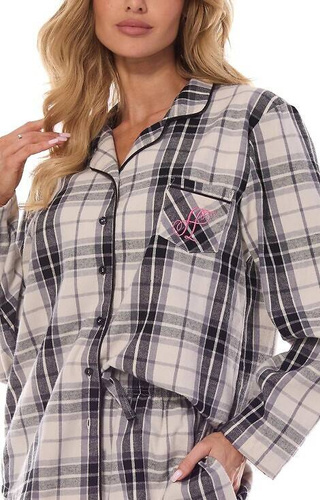 2475 Roxy Damen-Flanellpyjama L&L – Graphit