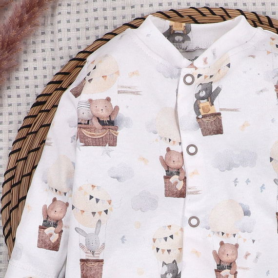 Baby-Strampler Nini Balloon Friends 100% Bio-Baumwolle für Neugeborene