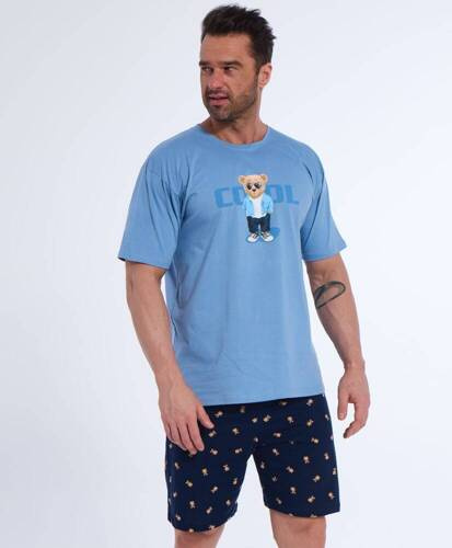 326/169 Cooler Cornette Herrenpyjama, blau