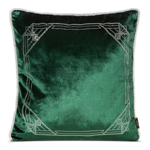 Royal 9 Samtkissenbezug mit Kristallen Eurofirana grün