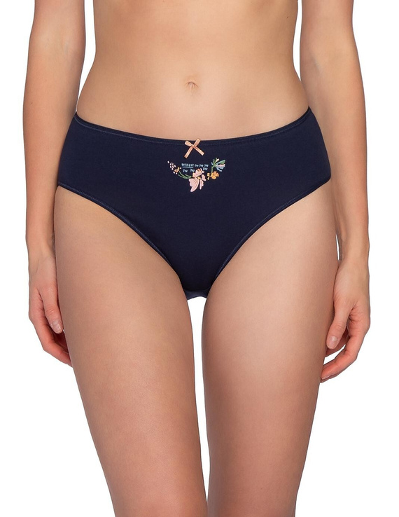 Figi L-120 BI-105 Lama Baumwoll-Damen-Bikini-Slips 3er-Pack mit Blumenmuster