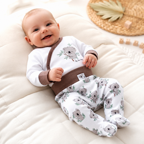 ABN-5210 Nini Sweet Koala Baby-Schlafanzughose aus 100% Bio-Baumwolle