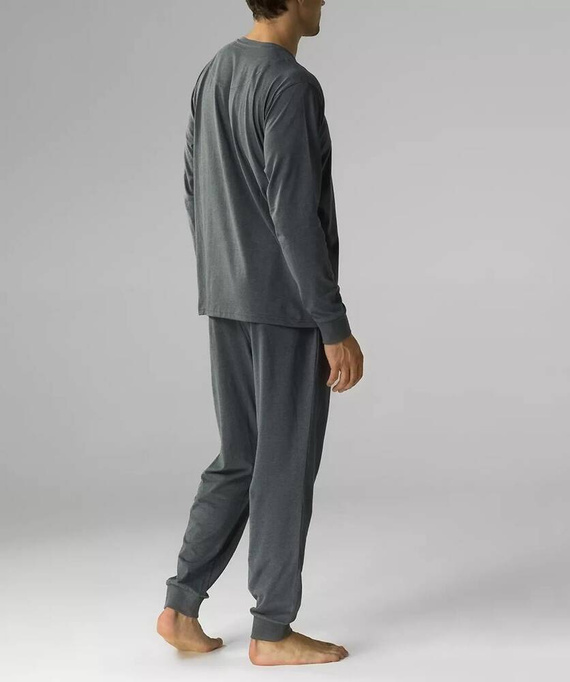 NMP-376 Herren-Langarmpyjama, Atlantic – Grau