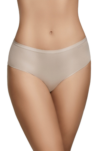 Figi wysokie Selene 401, bawełniane, beżowe, dwupak, wygodny wysoki stan