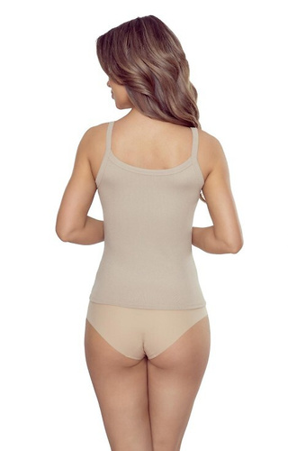 Lucita Damen-T-Shirt mit Viskose-Passform, lässige Sportbluse – Cappuccino