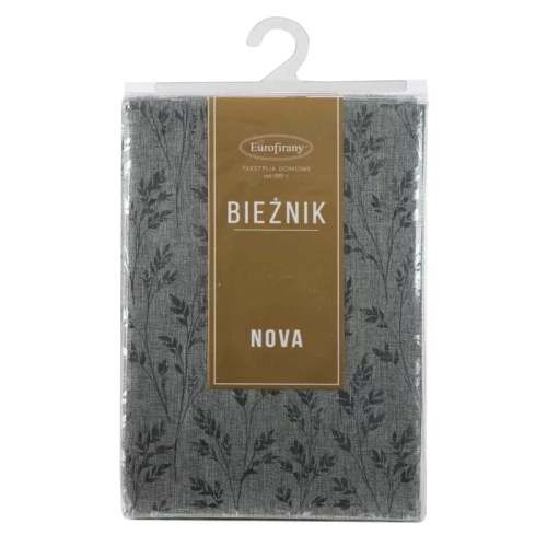 Simona-Tischdecke mit glänzendem Eurocurtain-Aufdruck, silberfarben