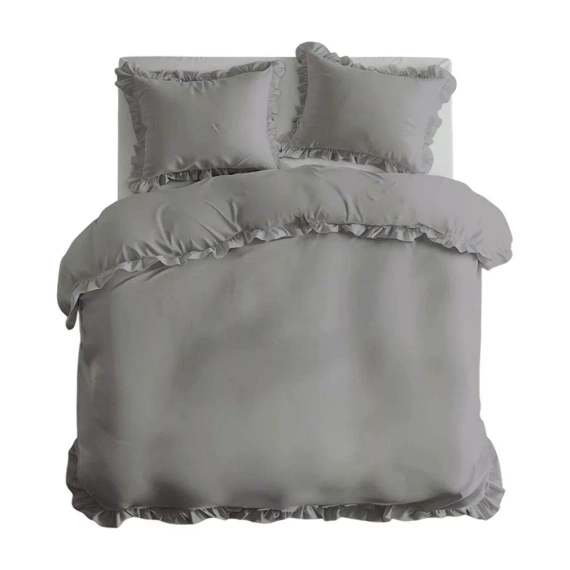 Pure 23 Einfarbige Baumwollbettwäsche Detexpol hellgrau