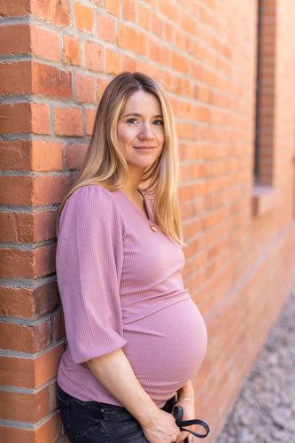 Umstands- und Stillbluse Milk&Love Milky Puff Rippstoff Puffärmel