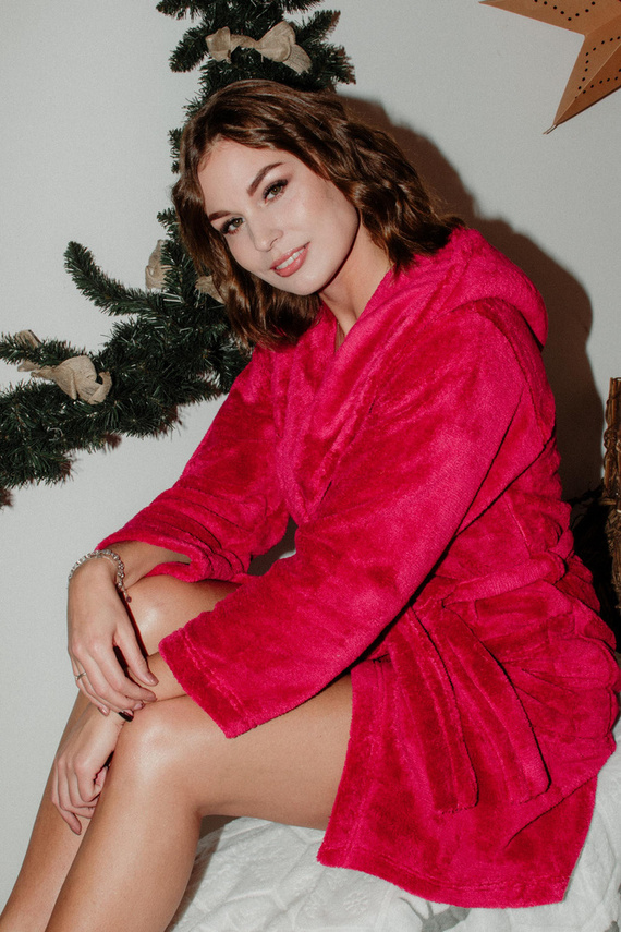 806 Luna Bademantel De Lafense - Himbeere