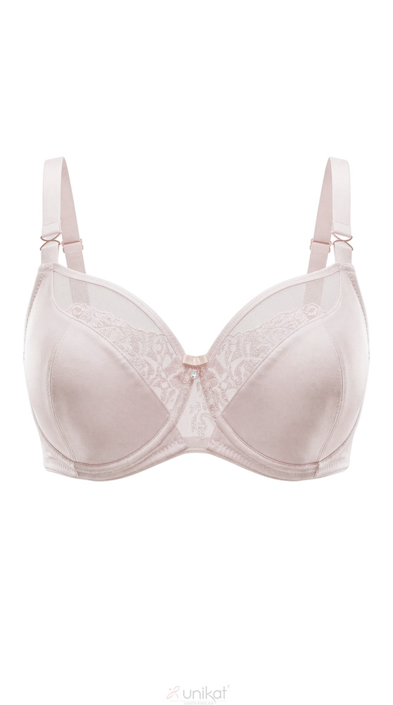 Biustonosz Soft Claudine Unikat Beige Bestickter Weicher Bügel-BH