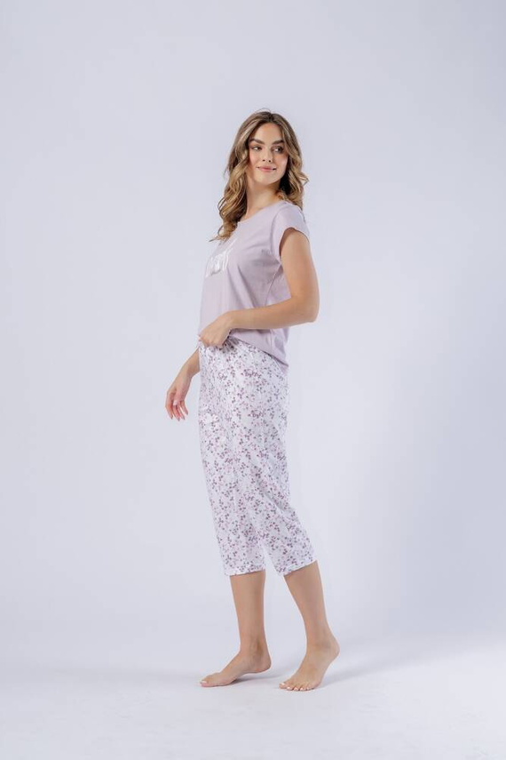 1543 Fabiana Leveza Damenpyjama Flieder