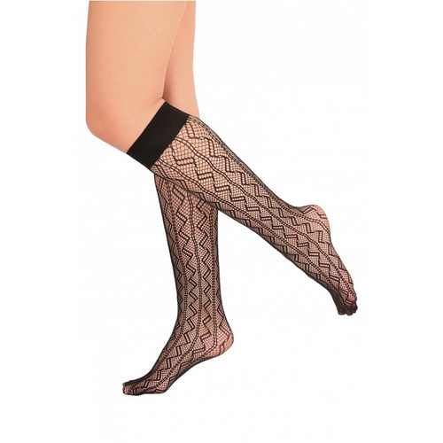 Zigzago Passion Kniestrümpfe – schwarz