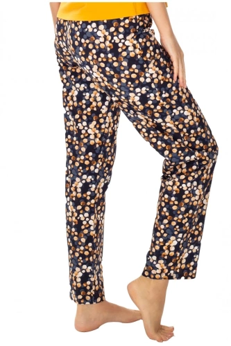 86674 Lucy Pyjamahose Möwenmuster braun