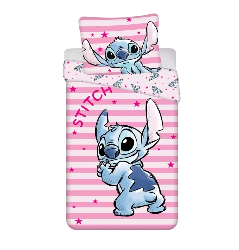 Pościel Lilo i Stitch JF24 140x200 rosa Sterne 100% Baumwolle