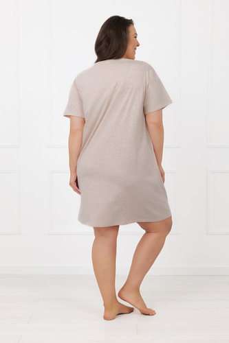 Damen Nachthemd Shiba Italian Fashion 100% Baumwolle Kurzarm