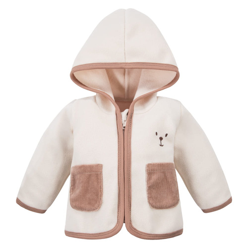 Beary Cool Eevi Kinder-Fleecejacke – ecru, mit Kapuze