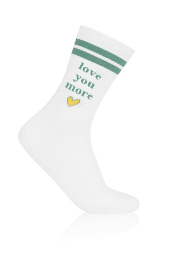 S183D Figaro Women's lange druckfreie Socken Italian Fashion - Schleifen