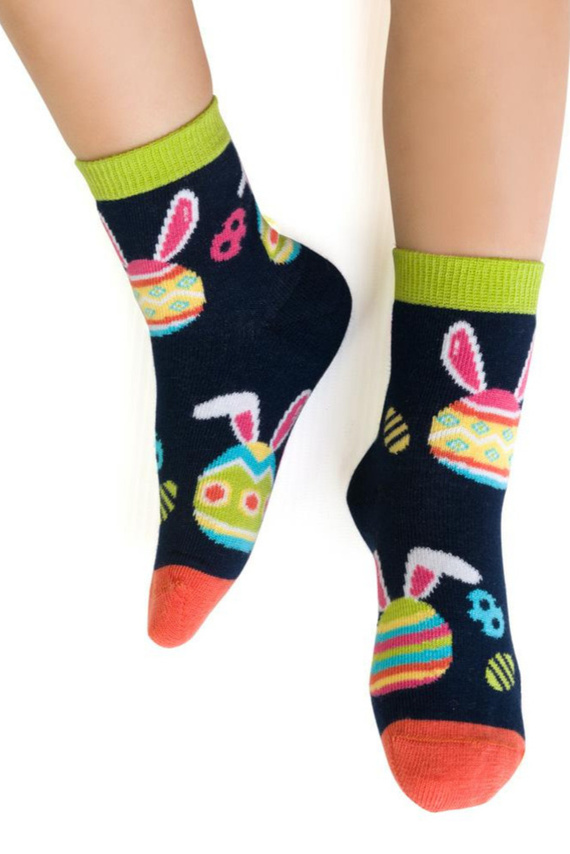 Art.014 Happy Ester Steven Kindersocken – 035 Marineblau