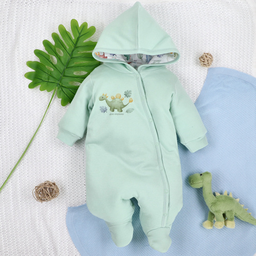 ABN-5578 Dino Explorer Isolierter Baby-Overall aus Nini-Bio-Baumwolle – ökologisch und sicher