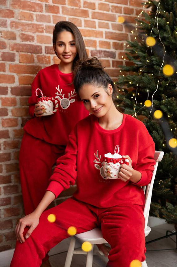 Sensis Harriet Damen Schlafanzug - rot