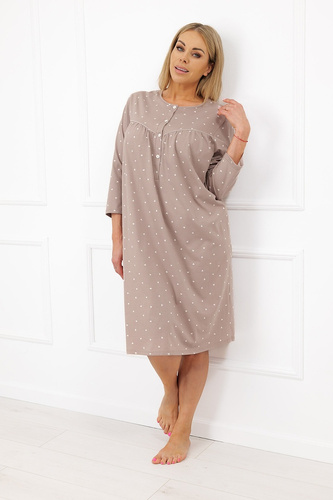 Nachthemd Italian Fashion Madura Baumwolle 3/4 Beige