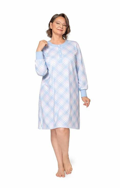 257 Agata III Interlock Martel Nachthemd – blau