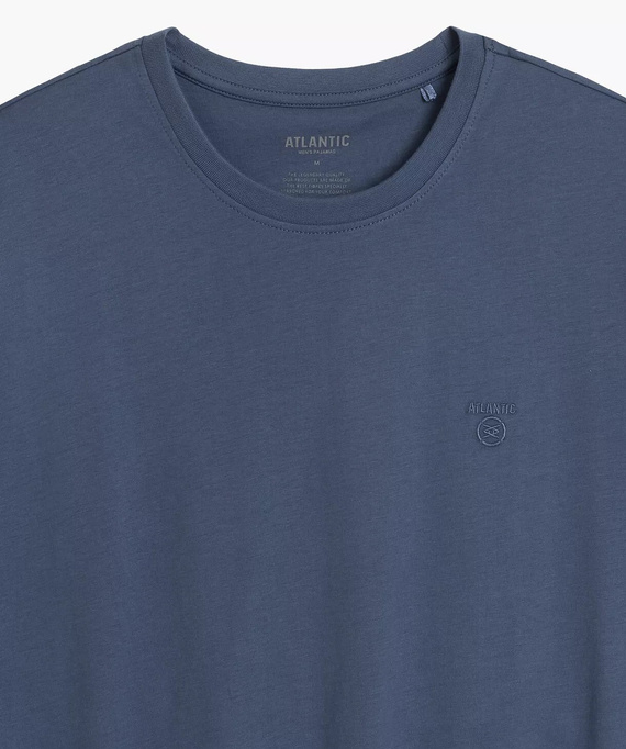 Atlantic NMP-404 Herren-Pyjama 100% Baumwolle Lange Hose kariert blau-dunkelblau