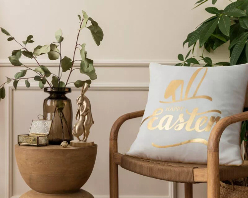 Eurofirany Wiosna 41– dekorativer Oster Kissenbezug stilvoll