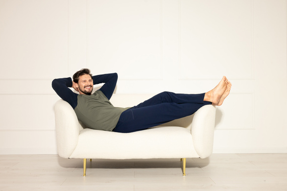 Alexander Herren Schlafanzug Italian Fashion oliv - Baumwolle, lang. ärmel und Hosen