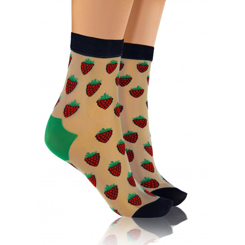 Sesto Senso Damen-Nylonsocken, Himbeeren und Saft