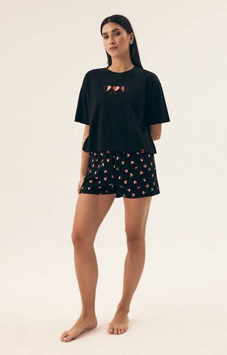 42649 Necesito Henderson Damenpyjama – schwarz