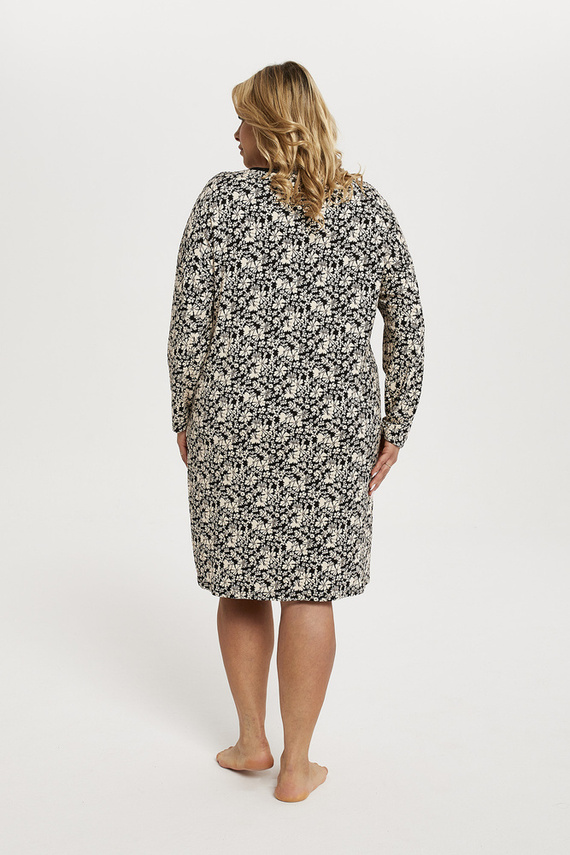 Guyana Damen Langarm Nachthemd Italian Fashion - Druck