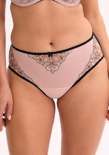 Damen-Slip Gaia GFP 1332 Xenia schwarz – klassisch mit Stickerei, Mesh und Mikrofaser