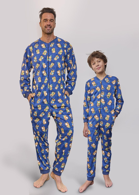 185/183 186/183 Capybara 2 Kids Boy Cornette Overall – Baumwolle, mit Reißverschluss und lustigem Aufdruck