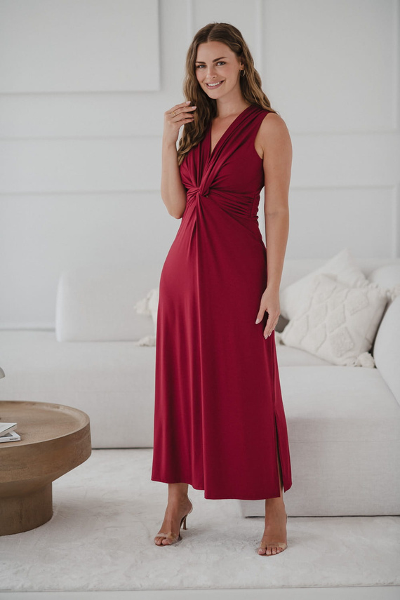 Loop Maxi Umstands- und Stillkleid Milk&Love Burgund