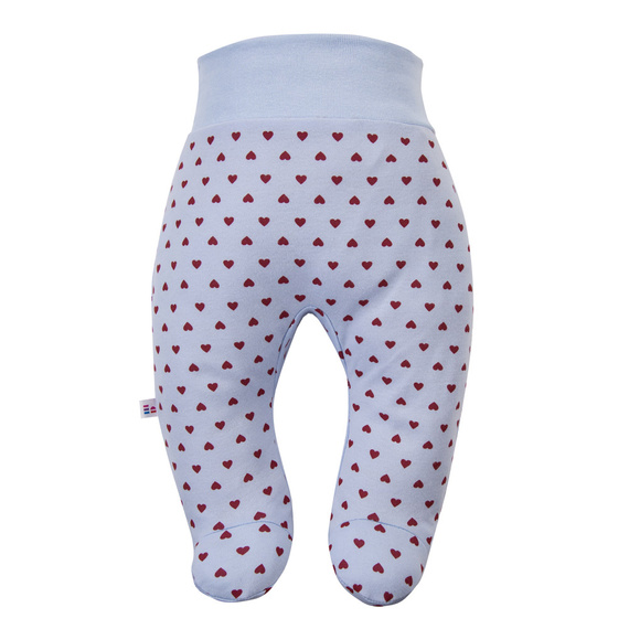 Baby-Halbschlafhose Love Eevi blau mit Herzen 100% Baumwolle