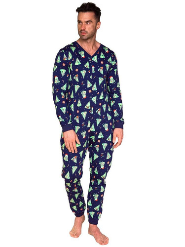 196/284 Christmas Tree 2 Cornette Herrenoverall, Marineblau