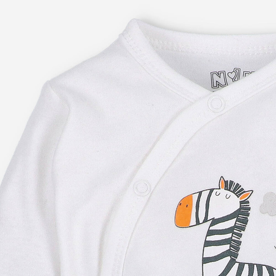 ABN-5322/ECR Zebra Nini Umschlag-Body aus ecrufarbener Bio-Baumwolle