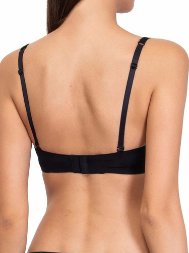 1580 Fantastischer Push-up-BH – Bandeau, Sielei-Mikrofaser, schwarz
