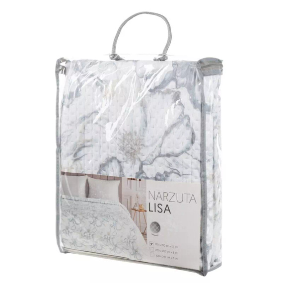 Eurofirany Lisa Tagesdecke Weiß 100% Polyester Elegante Bettdecke