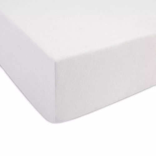 Constance Jersey-Spannbettlaken KARO – weiß 001