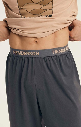 43474 Luro Henderson Core Herrenpyjama – Baumwolle, bedrucktes Oberteil, lange Hose