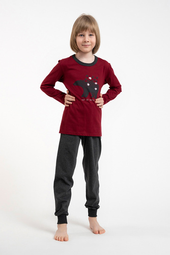 Morten Schlafanzug für Jungen Italienische Mode burgundy/c.melanÅ¼ 